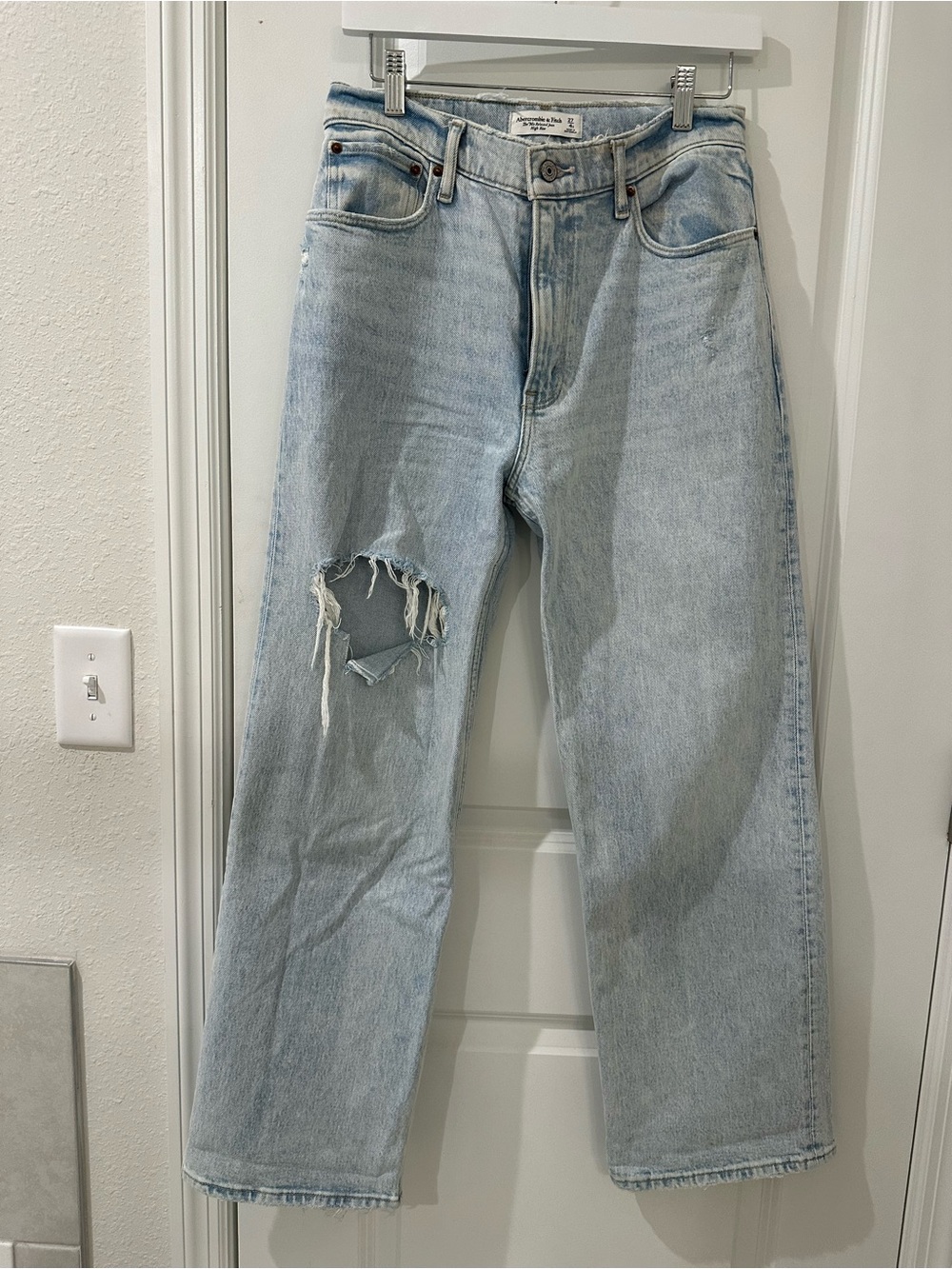 Abercrombie & Fitch Light Blue Straight-Leg Jeans